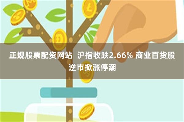 正规股票配资网站  沪指收跌2.66% 商业百货股逆市掀涨停潮