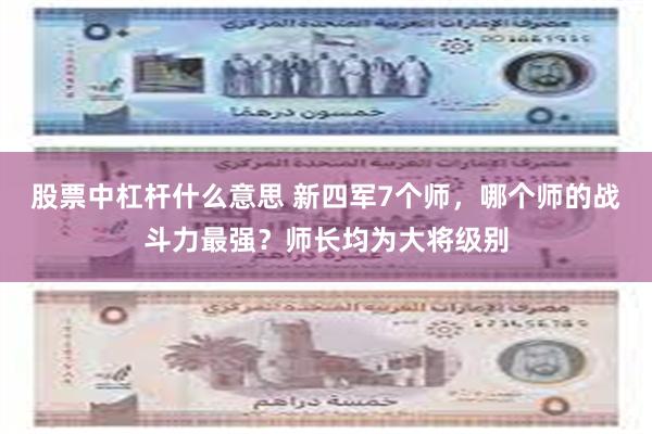 股票中杠杆什么意思 新四军7个师，哪个师的战斗力最强？师长均为大将级别